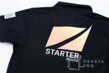 Черные футболки-поло с логотипом «Starter»