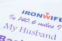 Белые футболки с надписию «IRONWIFE»